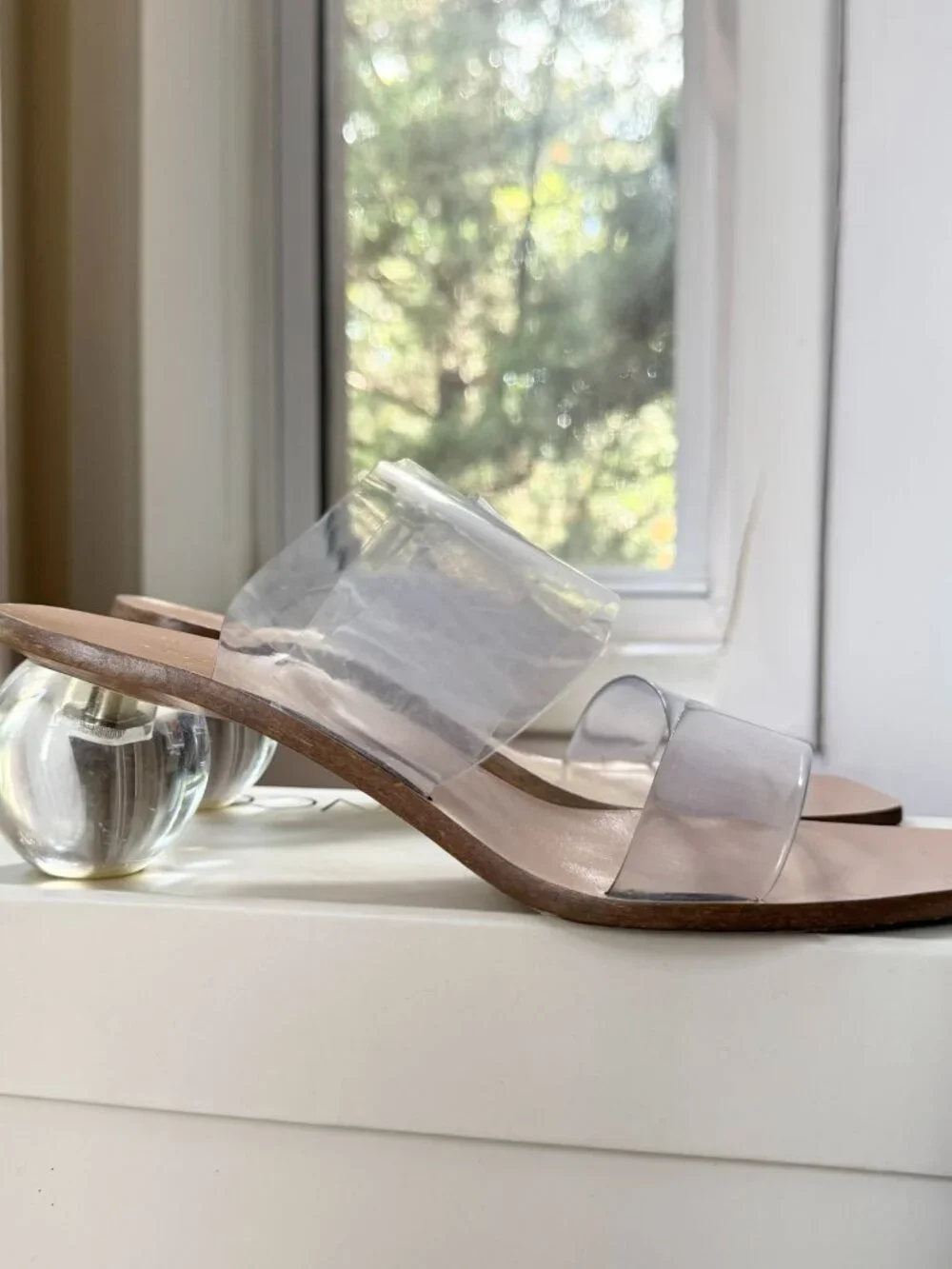 Cult Gaia Jila Glass Clear Sandals US 8 / EUR 38